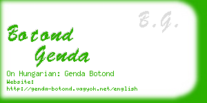 botond genda business card